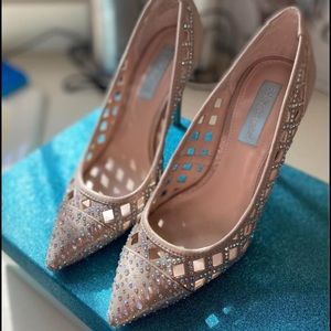 Betsey Johnson blue Nude Mella heels size 7